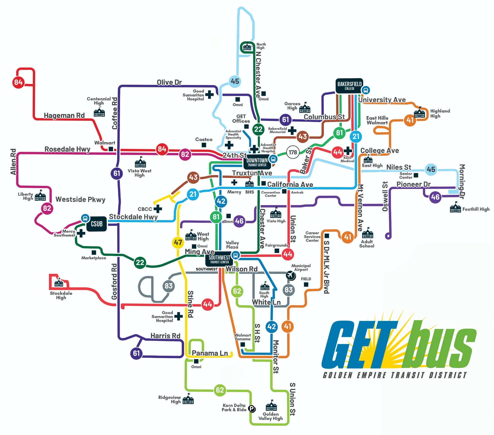GETbus System Route Map